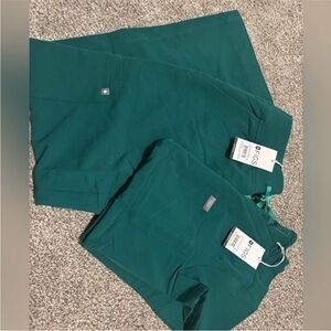 Figs hunter green pants only